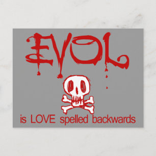 Carte Postale Evol Est L'Amour Écrit À L'Arrière
