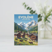 Carte Postale Évolène Suisse (Debout devant)