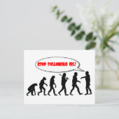 Carte Postale Évolution. Arrêtez de me suivre (Debout devant)