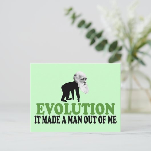 Carte Postale évolution Darwin (Debout devant)