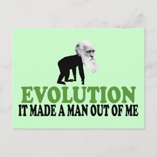 Carte Postale évolution Darwin (Devant)