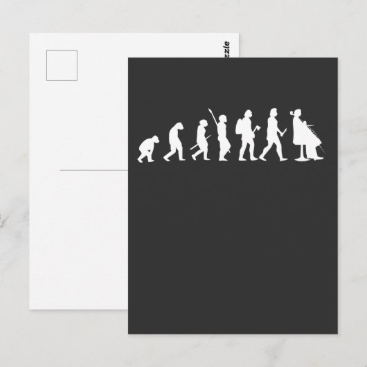 Carte Postale Evolution De Cellist Funny Cello Lover Cadeau (Devant / Derrière)