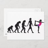 Carte Postale évolution de la position de yoga de femme (Devant / Derrière)
