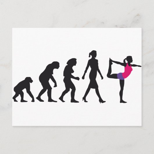 Carte Postale évolution de la position de yoga de femme (Devant)