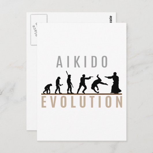 Carte Postale Évolution de l'Aikido (Devant / Derrière)