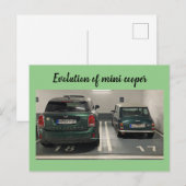 Carte Postale Évolution de mini cooper (Devant / Derrière)