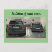 Carte Postale Évolution de mini cooper (Devant)