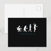 Carte Postale Evolution De VR Virtual Reality Gamer Jeu Cadeau (Devant / Derrière)