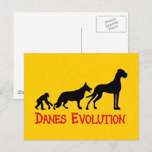 Carte Postale Évolution des Danois (Devant / Derrière)