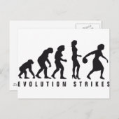 Carte Postale évolution du bowling féminin (Devant / Derrière)