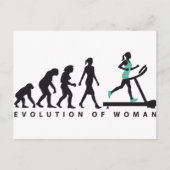 Carte Postale évolution du jogging féminin sur un tapis roulant (Devant)