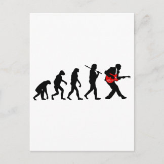 Carte Postale Évolution du joueur guitare