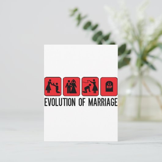 Carte Postale Évolution du mariage (Debout devant)