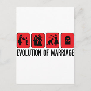 Carte Postale Évolution du mariage