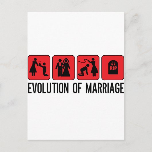 Carte Postale Évolution du mariage (Devant)