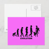 Carte Postale Évolution du shopping (Devant / Derrière)