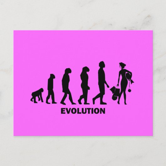 Carte Postale Évolution du shopping (Devant)