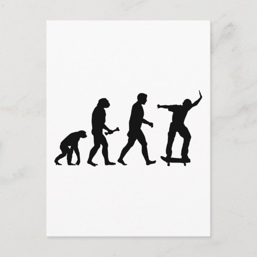 Carte Postale Évolution du skateboard (Devant)