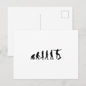 Carte Postale Evolution du Skateboarder Skateboard Drôle cadeau (Devant / Derrière)