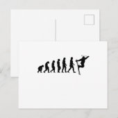 Carte Postale Évolution du ski Ski Pistes d'hiver Cadeau (Devant / Derrière)