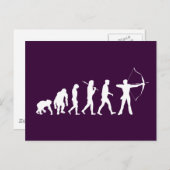 Carte Postale Evolution du tir à l'arc d'un arc et d'une flèche (Devant / Derrière)