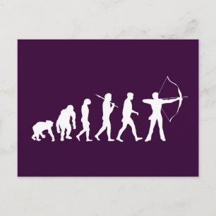 Carte Postale Evolution du tir à l'arc d'un arc et d'une flèche