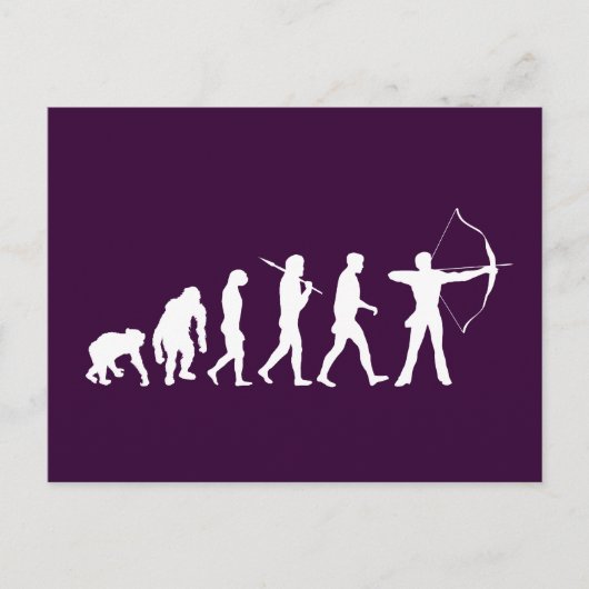 Carte Postale Evolution du tir à l'arc d'un arc et d'une flèche (Devant)