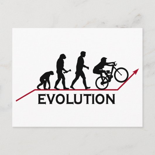 Carte Postale Évolution du VTT (Devant)