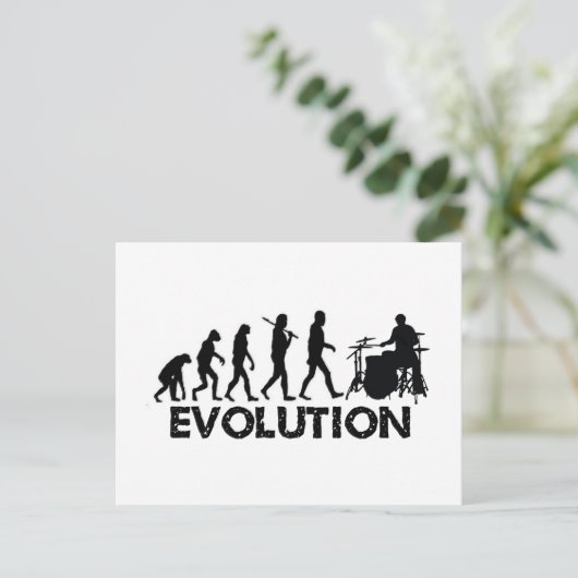 Carte Postale Évolution d'un batteur (Debout devant)