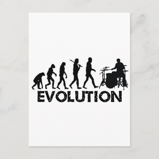 Carte Postale Évolution d'un batteur (Devant)