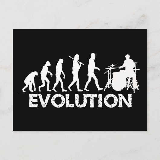 Carte Postale Évolution d'un batteur (Devant)