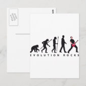 Carte Postale évolution e-guitare rock (Devant / Derrière)