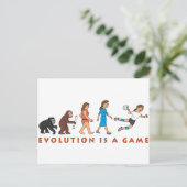 Carte Postale évolution femme handball joueur bande dessinée (Debout devant)