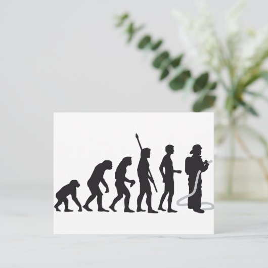 Carte Postale evolution firefighter (Debout devant)
