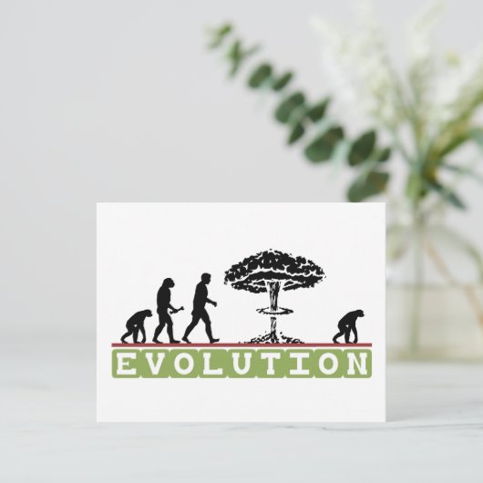 Carte Postale Évolution Funny Evolve (Debout devant)