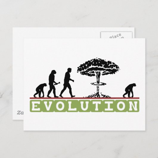Carte Postale Évolution Funny Evolve (Devant / Derrière)