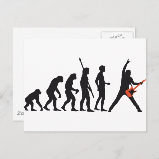 Carte Postale evolution guitar (Devant / Derrière)