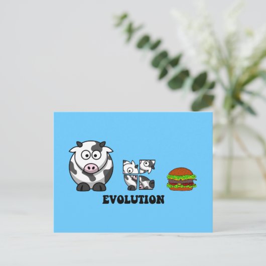 Carte Postale évolution hamburger (Debout devant)