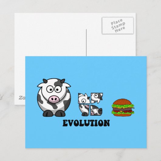 Carte Postale évolution hamburger (Devant / Derrière)