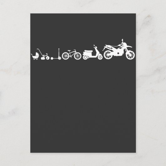 Carte Postale Evolution Motorcycle Goal Motorbiking Racer (Devant)
