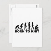 Carte Postale Évolution née du tricot (Devant / Derrière)