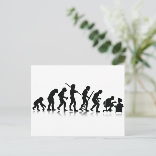 Carte Postale Évolution nerd (Debout devant)