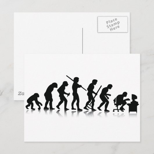 Carte Postale Évolution nerd (Devant / Derrière)