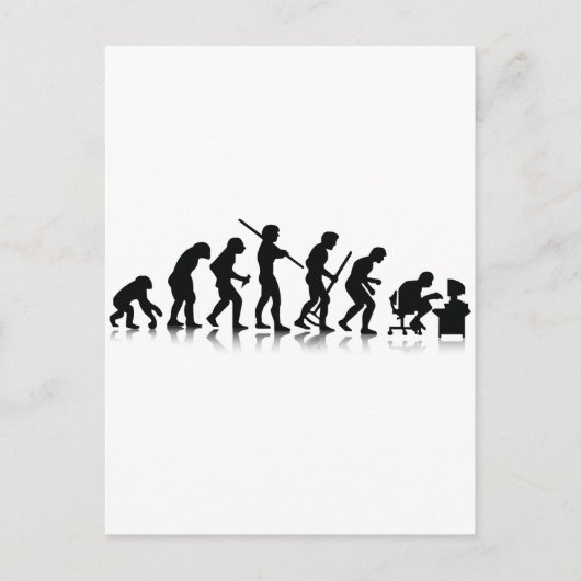 Carte Postale Évolution nerd (Devant)