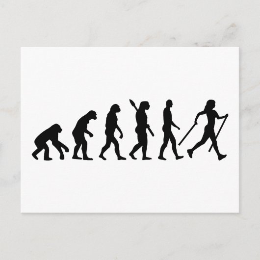 Carte Postale Evolution Nordic Walking (Devant)