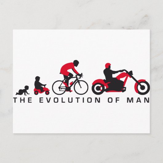 Carte Postale evolution of mocycle bicycle (Devant)