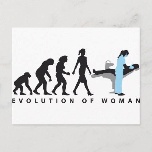 Carte Postale evolution of womale female (Devant)