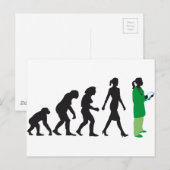 Carte Postale evolution of womale female doctor (Devant / Derrière)