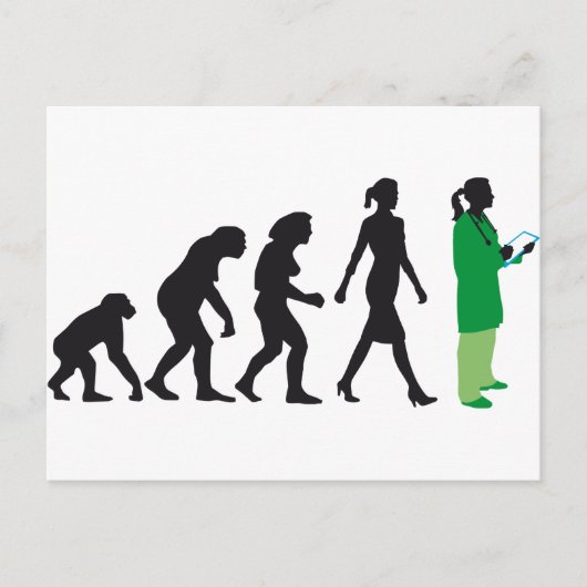 Carte Postale evolution of womale female doctor (Devant)