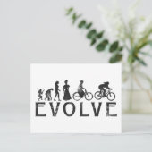 Carte Postale Evolution Vélo féminin (Debout devant)